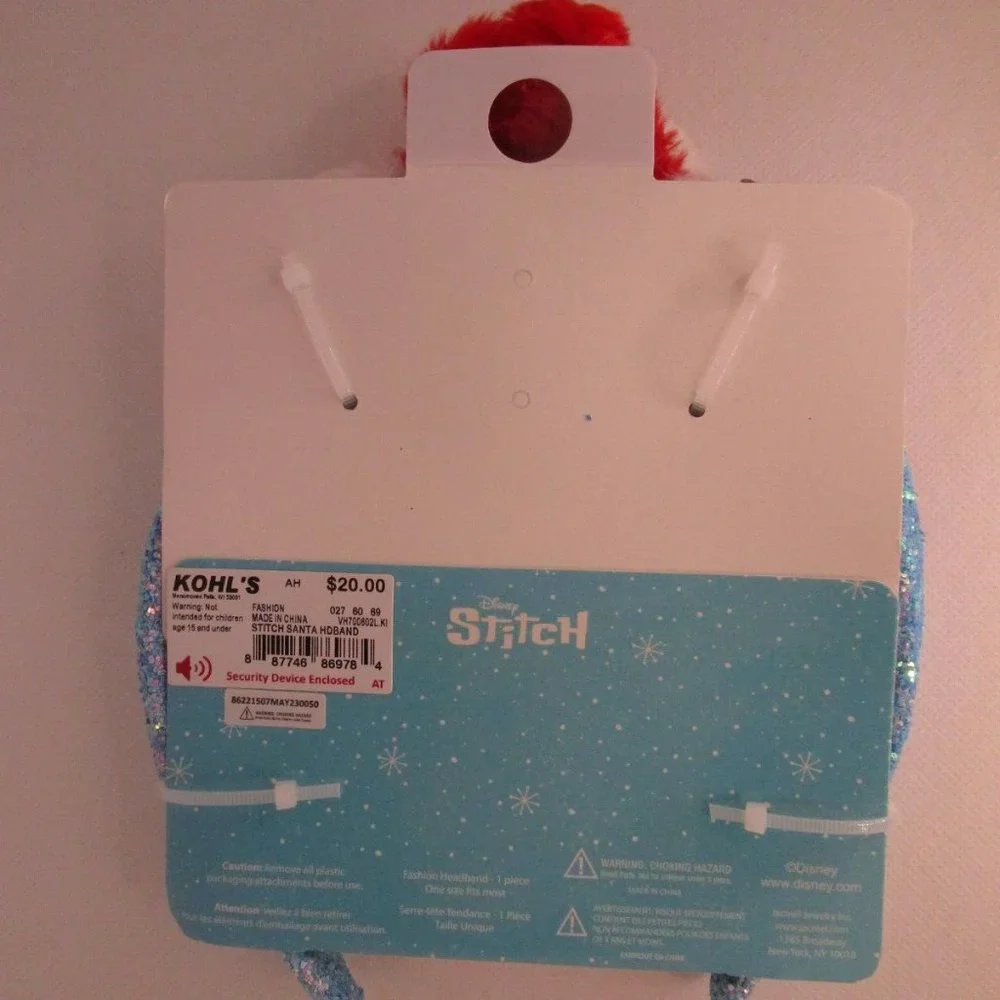 Disney Lilo & Stitch Fashion Santa Headband Girls Christmas dress-up costume New - Picture 8 of 8